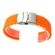 thumbnail image 1 of Correa De Reloj De Silicona Durable Fitness Rayas Correa De Muñeca Impermeable Mujeres Hombres 24 Mm Naranja, 1 of 3