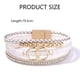 thumbnail image 4 of Pulseras bohemias envolventes de cuero, brazaletes de cuentas doradas para mujer, pulseras infinitas apilables, joyería con cierre, 4 of 6