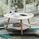 thumbnail image 5 of Mesa de centro triangular blanca 60x60x42 cm 2 niveles, 5 of 10