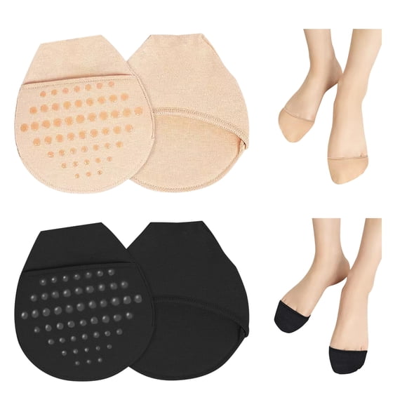 Calcetines ZVSLGVZ Toe Topper 2 pares Beige/Negro