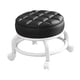 thumbnail image 2 of Taburete Giratorio De 360° Con Asiento Bajo Y Ruedas, Silencioso, Para Cocina, Peluquería, Oficina, Color Negro, 2 of 5