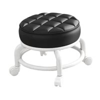 Magideal - Paburas De Rodillos Giratorios De 360 Degree Reladores Giratorios Universales De Bajo Ruido Infantil Pequeño Silla Giratoria Cambiar Asiento De Taburete Negro