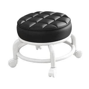 Magideal - Paburas De Rodillos Giratorios De 360 Degree Reladores Giratorios Universales De Bajo Ruido Infantil Pequeño Silla Giratoria Cambiar Asiento De Taburete Negro