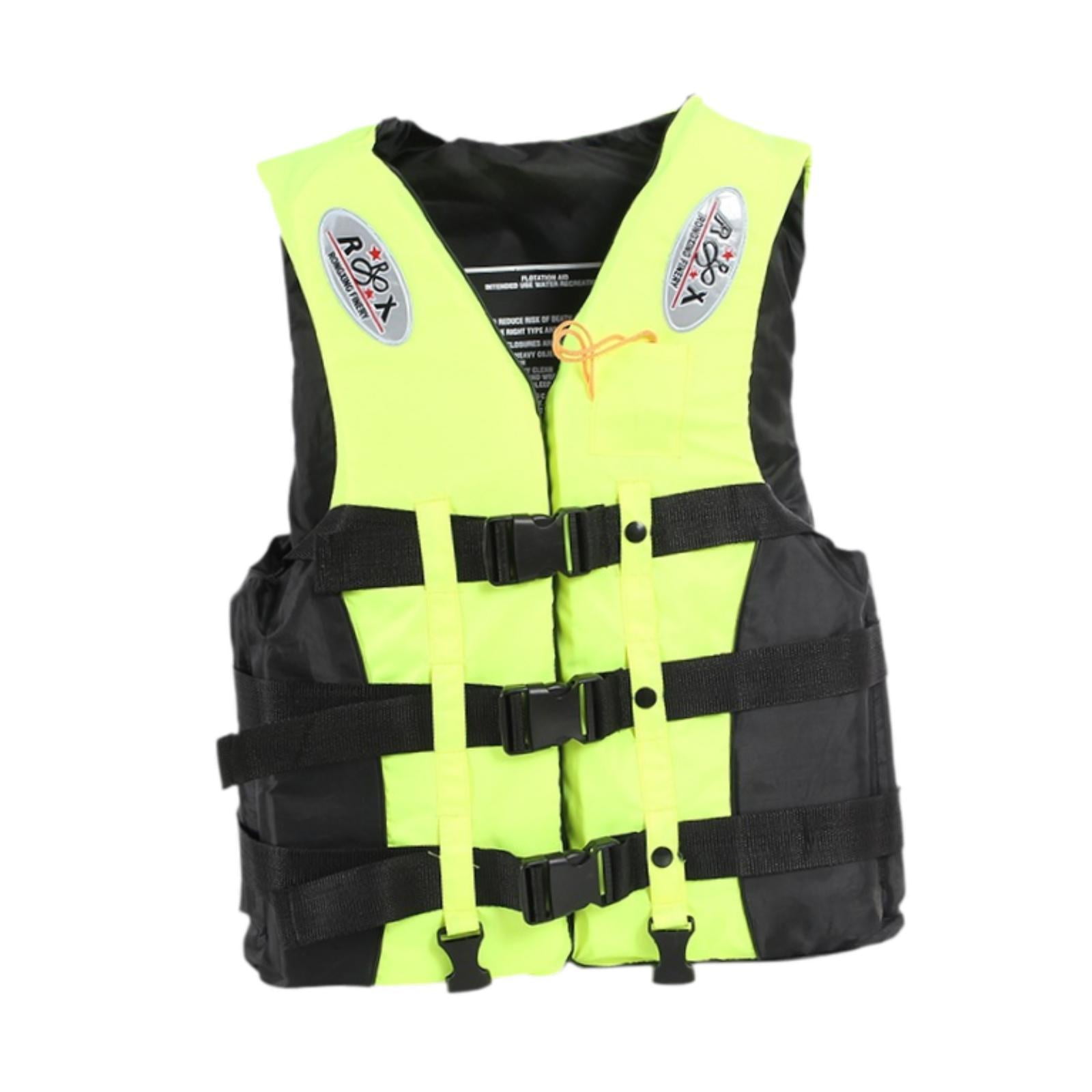 Magideal - Chaleco Salvavidas Ajustable Para Natación, Para Pesca, Wakeboard, Deriva, Talla M, Amarillo Fluorescente