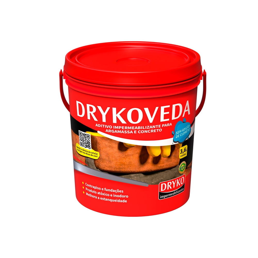 Dryko Impermeabilizantes - Aditivo Impermeabilizante Mortero-hormigón Drykoveda 3,6 Lts.