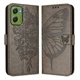 thumbnail image 2 of Funda cartera mariposa para Motorola Moto G06 con soporte y ranuras para tarjetas Gris, 2 of 6
