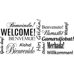 Rienda Libre Graphics - Decomural Welcome Foreign Language Ws-51261