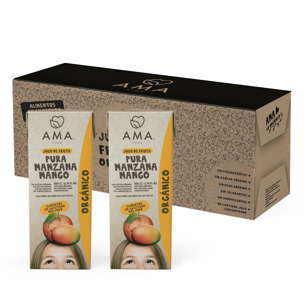 Ama Time - Pack 24 Unid - Jugo Manzana Mango 200 Cc