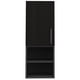 thumbnail image 4 of Mueble Auxiliar Muro Baño 1 Puerta y Variedad De Entrepaños Para Colocar Objetos De Aseo Negro Y Gris, 4 of 8