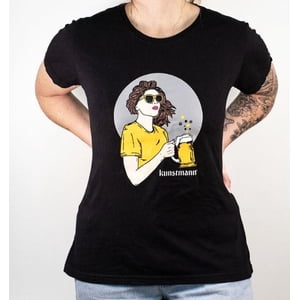 Kunstmann - Polera Maestra Craft Negra L Mujer