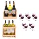 thumbnail image 3 of Botellas De Jugo De Vino En Miniatura Copa Estante De Madera 1:12 Casa De Mu?ecas, 3 of 5