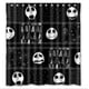 thumbnail image 1 of Cortina de ducha de calavera de Pesadilla antes de Navidad, juego de cortina de baño con ganchos, tamaño 66 x 72 pulgadas, 1 of 3