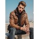 thumbnail image 2 of Chaqueta de Cuero Genuino Caballeros Hombre Moda Masculina, 2 of 3