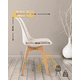 thumbnail image 2 of Silla Para Comedor Tulip Tapiz Lino Base Madera - Beige, 2 of 3