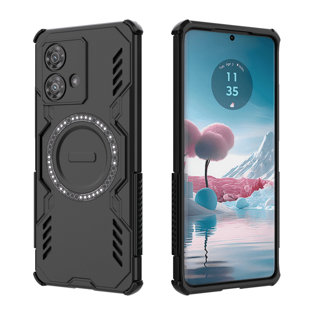 Funda FOXDOCK para Motorola Edge 40 Neo 5G , magnética, resistente a golpes, con soporte, unisex, carga inalámbrica