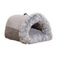 thumbnail image 2 of Cama para gatos, cueva, nido para gatos semicerrado, cama para dormir suave y potable, casa para gatos, cama para dormir para cachorros, gatos, perros , gris grande, 2 of 5