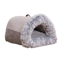 Ioensy - Nido Para Gatos Semicerrado, Suministros Suaves Para Mascotas, Cama Para Gatos Durmiendo Para Gatitos, Perros, Gris, Grande