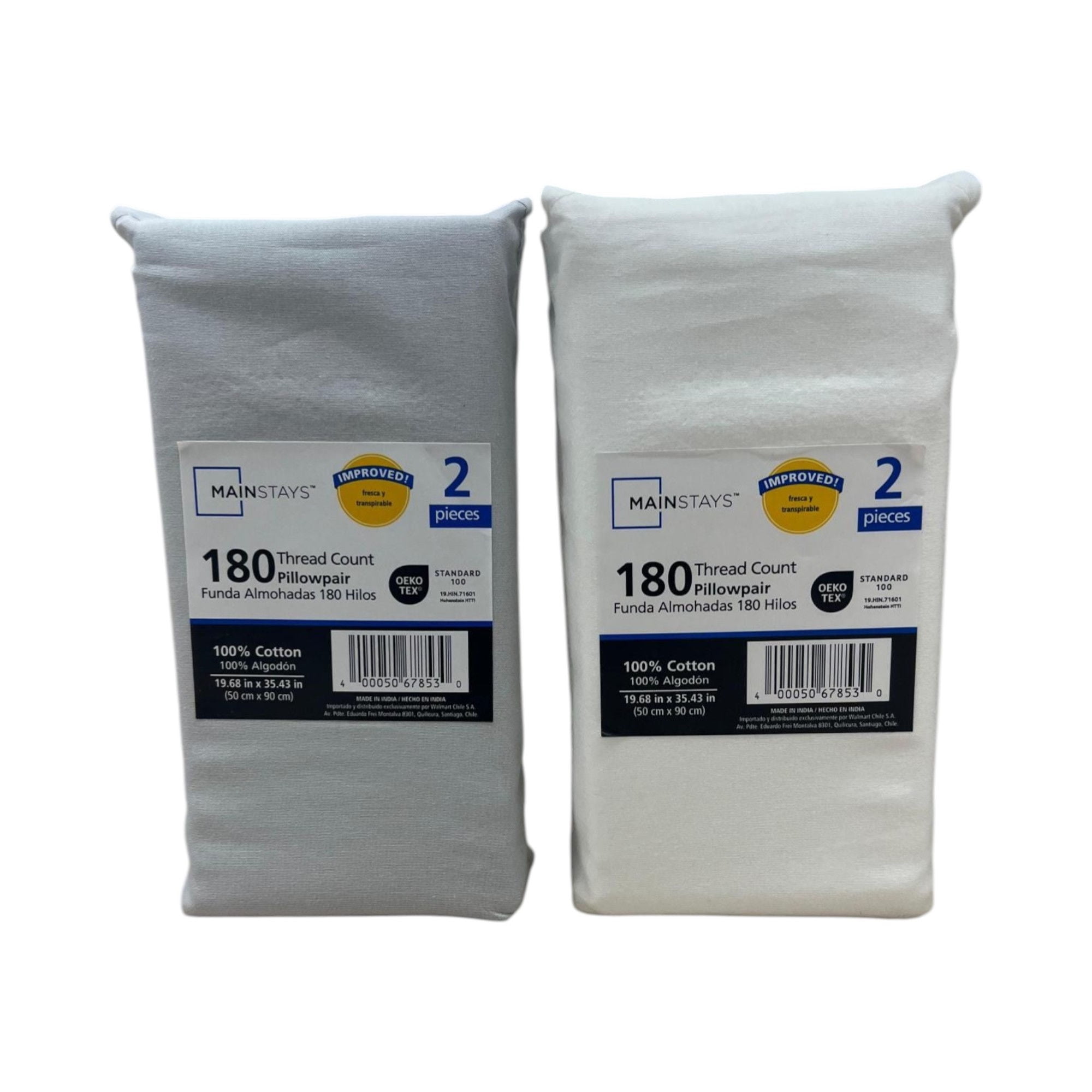 Set De Fundas 50x90 Cm 180 Hilos 100% Algodón Surtido Mainstays