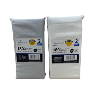 Set De Fundas 50X90 Cm 180 Hilos 100% Algodón Surtido  Mainstays