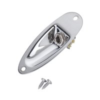 Bothyi - Placa De Conector Para Guitarra Eléctrica Diy, Placa De Salida Para Guitarra, Conector De Salida Para Guitarra Cargado, Color Plata