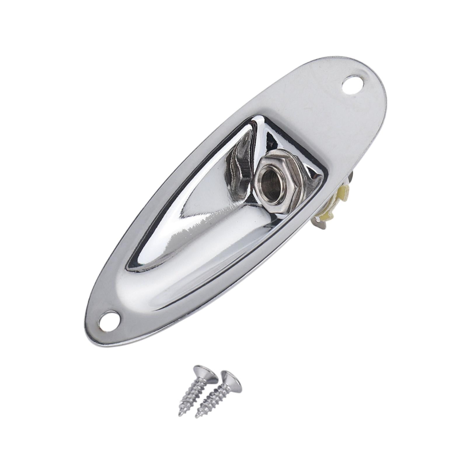 Bothyi - Placa De Conector Para Guitarra Eléctrica Diy, Placa De Salida Para Guitarra, Conector De Salida Para Guitarra Cargado, Color Plata