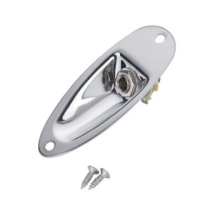 Bothyi - Placa De Conector Para Guitarra Eléctrica Diy, Placa De Salida Para Guitarra, Conector De Salida Para Guitarra Cargado, Color Plata