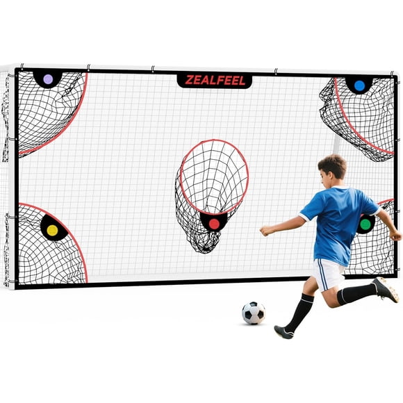 Soccer Target Net ZEALFEEL de 12 x 6 pies con 5 zonas de puntuación