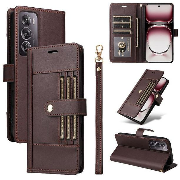 FOXDOCK Funda tipo Cartera para Realme 12 Pro 5G – Cubierta de Cuero PU con Múltiples Ranuras, Bolsillo para Efectivo y Correa de Muñeca