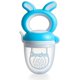 thumbnail image 1 of Alimentador de frutas para bebé BunnyLuxe de silicona para aliviar la dentición, azul, 1 of 6