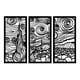 thumbnail image 1 of 3 cuadros noche estrellada MDF Negro, 1 of 3