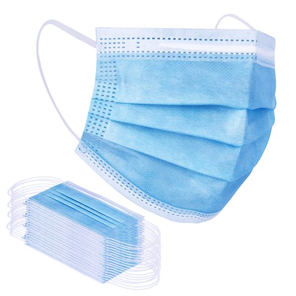 Mascarilla Facial Borje Azul Desechable de 3 Capas Paquete de 100