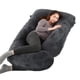 thumbnail image 1 of Almohada de embarazo ALLOPERA para todo el cuerpo, maternidad, negro y gris, 1 of 8