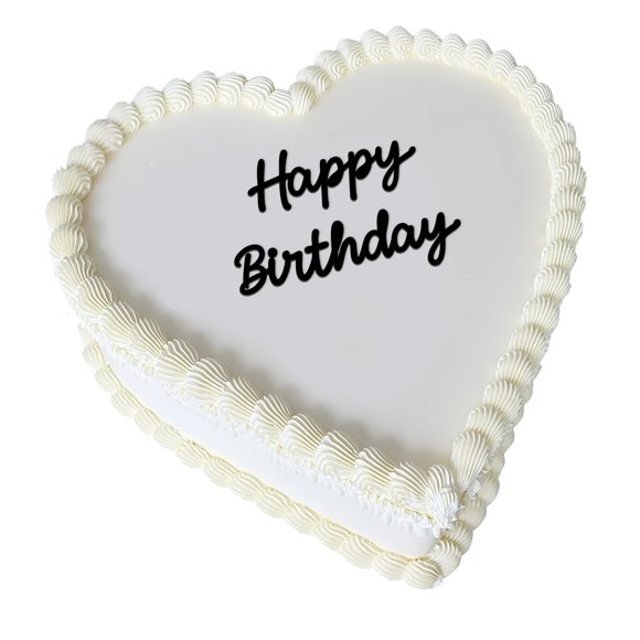 Adorno para pastel de acrílico negro "Happy Birthday" – cutylight