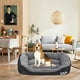 thumbnail image 3 of Cama para perros de tamaño mediano, sofá para perros, sofá cama para perros con borde, 3 of 5