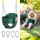 thumbnail image 1 of Balancín para niños pequeños con forma de tórtola, con respaldo alto, cubo completo, verde, 1 of 7