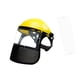 thumbnail image 4 of Protector facial transparente, equipo de protección, visera facial, protección ocular transparente profesional, protector facial para tala de árboles, corte de maleza en jardines. Amarillo, 4 of 5
