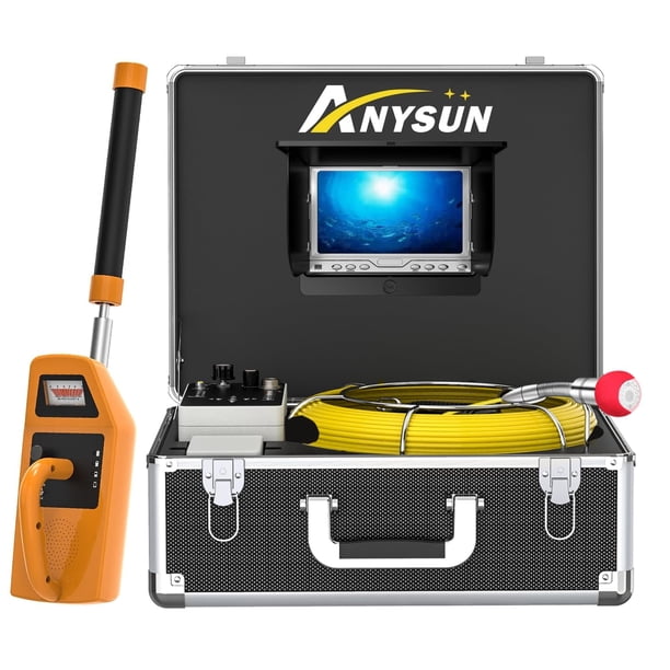 Cámara de inspección para alcantarillado Anysun 30 m con localizador y pantalla LCD de 7 pulgadas