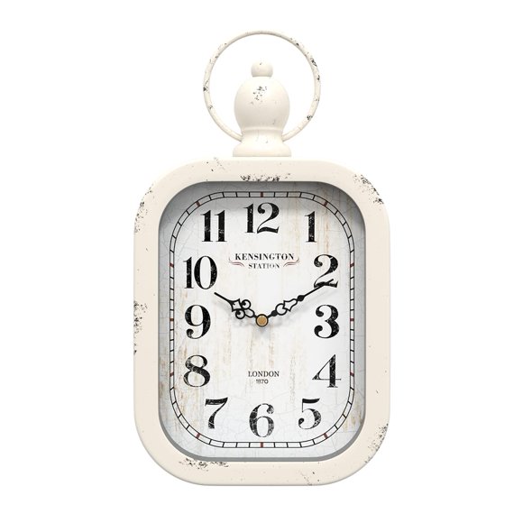 Reloj de Pared Menterry 28x15 cm Blanco Retro Vintage