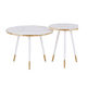 thumbnail image 2 of Juego De Mesa Doble Redonda De Centro Moderna Auxiliar BLANCA, 2 of 2
