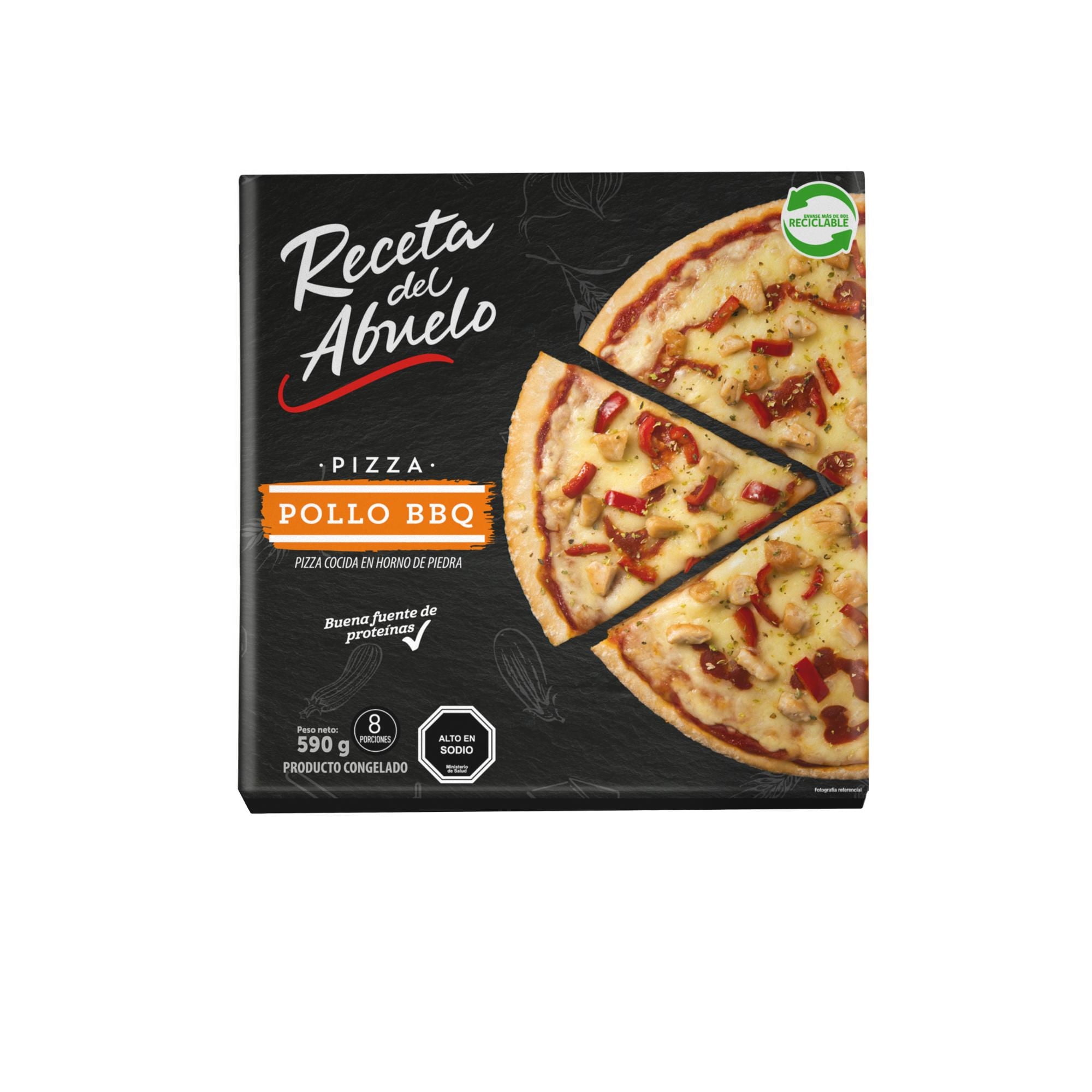 Pizza Pollo Bbq 590 g Receta del Abuelo