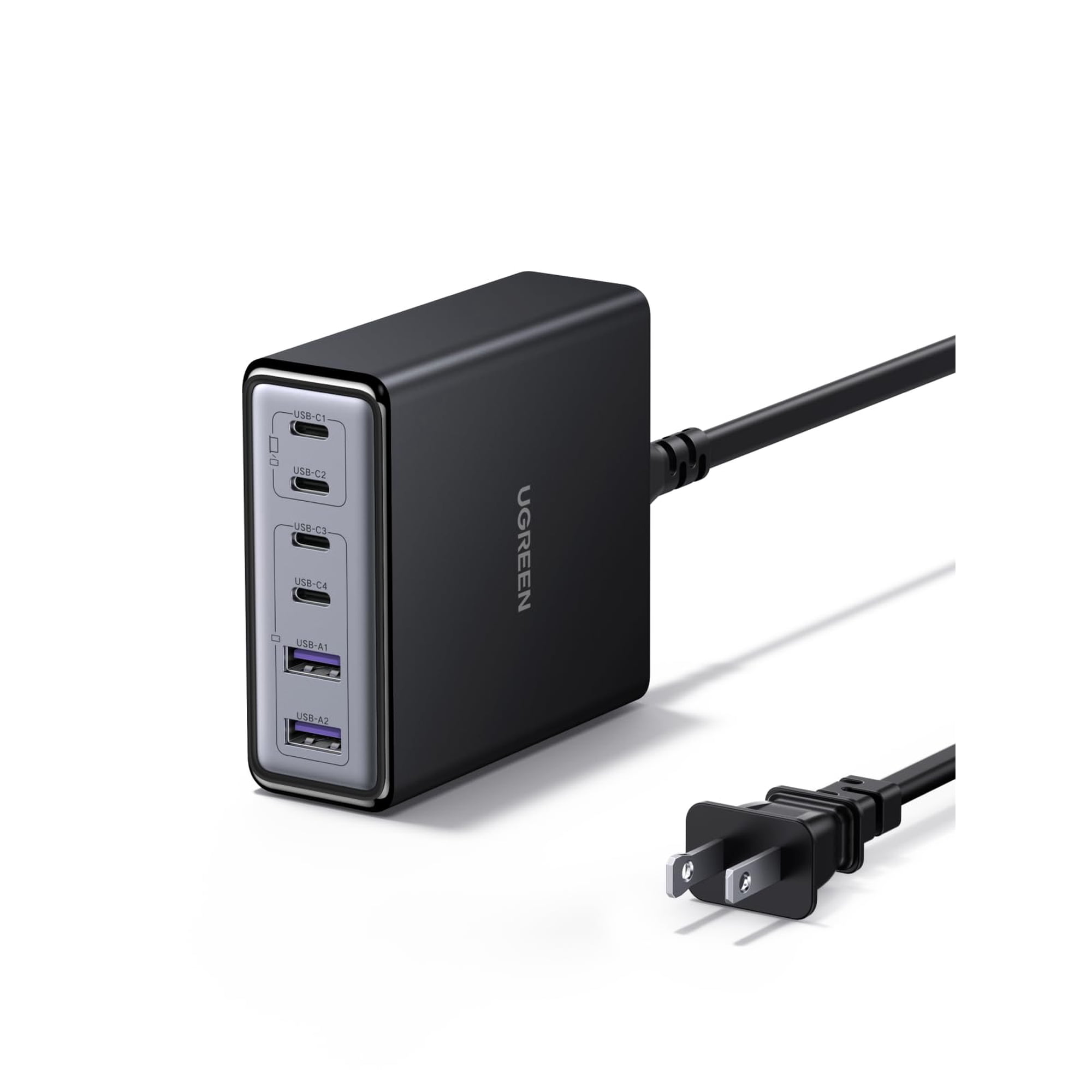 Cargador De Escritorio Ugreen Gan De 100w Con 6 Puertos Usb-c