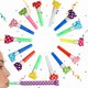 thumbnail image 1 of 100 silbatos de fiesta con lunares, surtidos en colores, 1 of 5