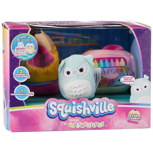 Set de accesorios Squishville Star Student SQM0321 de felpa de 5 cm