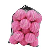 Ioensy - Bolas De Tenis De 20X Bolas Elásticas Para Jugar Con Perros Para Principiantes Entretenimiento Rosa