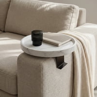 Santú Home & Deco - Mesa Brazo De Sofá Estilo Blanco Mármol