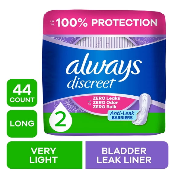 Protectores para Incontinencia Always Discreet 44 Largo Muy Ligero