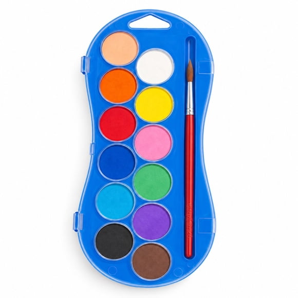 Acuarelas Carioca Kids 12 Colores 30mm Con Pincel - PS