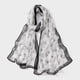 thumbnail image 1 of Bufanda de Gasa Suxumhao Floral Gris y Blanco 59 Pulgadas, 1 of 2