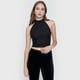 thumbnail image 3 of Peto Mujer Malla Halter Espalda Abierta Negro Corona, 3 of 5