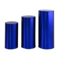 Magideal - 3 Piezas De Cubiertas De Pedestal Cilíndricas, Cubiertas De Pilar De Pedestal, Cubiertas De Pedestal Cilíndricas Para Fiesta De Cumpleaños, Acción De Azul